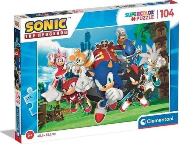 Clementoni Sonic The Hedgehog Supercolor Puzzle 104 Parça - Image 1