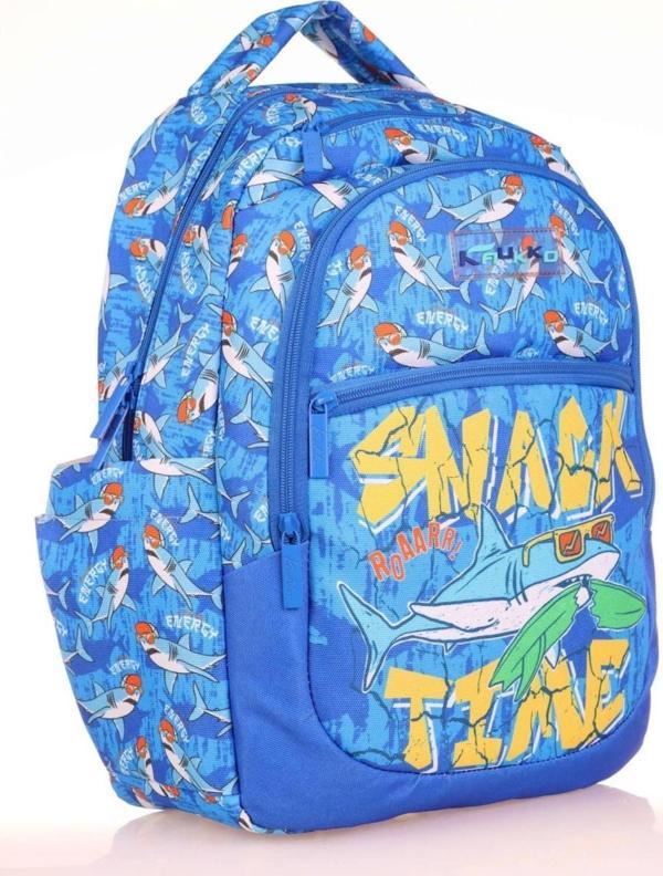 Kaukko Kids Mavi Balina Erkek Çocuk Okul Sırt Çantası - Image 1