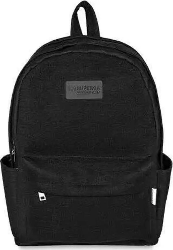 Superga Linen Black Okul Sırt Çantası - Image 1