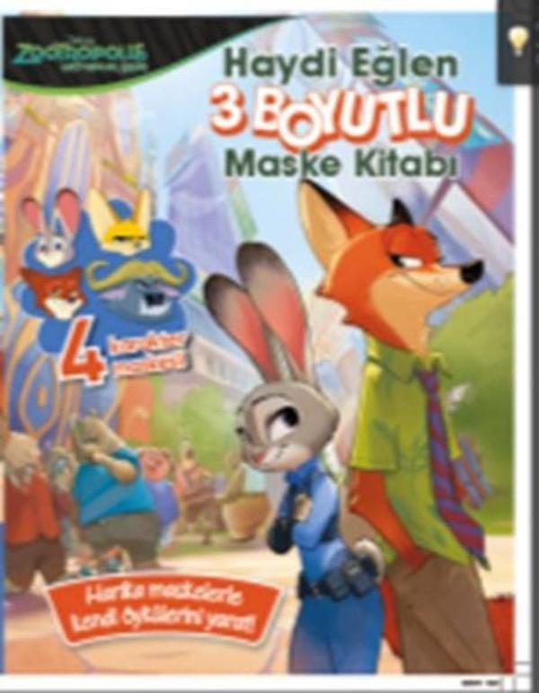 Disney Zootropolis Hayvanlar Şehri 3 Boyutlu Maske Kitabı - Doğan ve Egmont Yayıncılık - Image 1