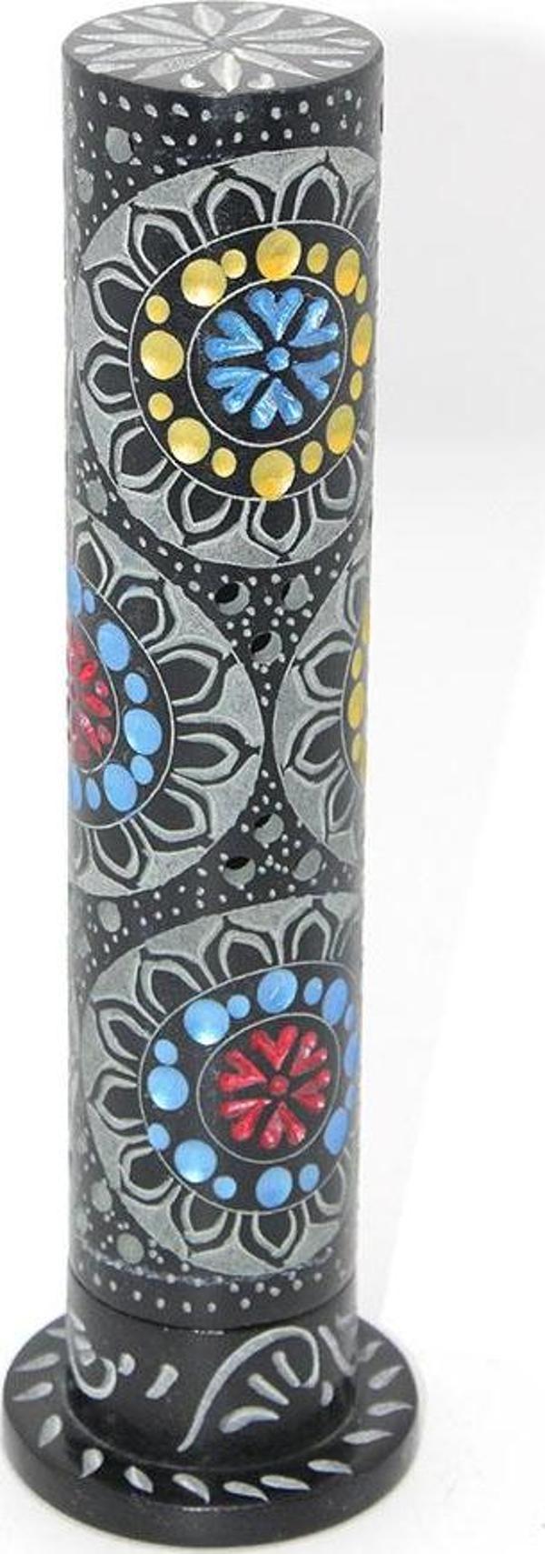 Obsidian Taşı İşlemeli Kule Tütsülük Ksk2212 - Image 1