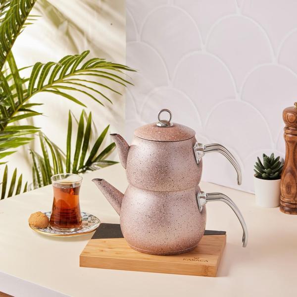 Karaca Biogranit Steel Plus Çaydanlık Takımı Rose - Image 1