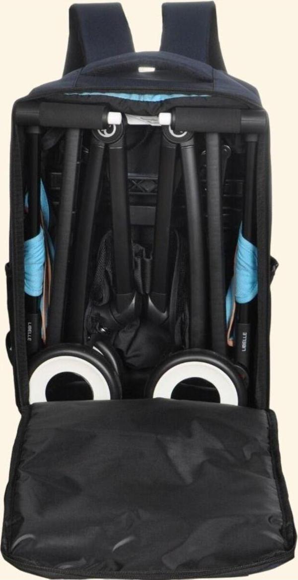 Kabin Çanta Libelle Bebek Arabasıyla Uyumlu Seyahat Çantası, Kabin Boy Puset Taşıma Çantası (Blue Plus Fabric) - Image 1