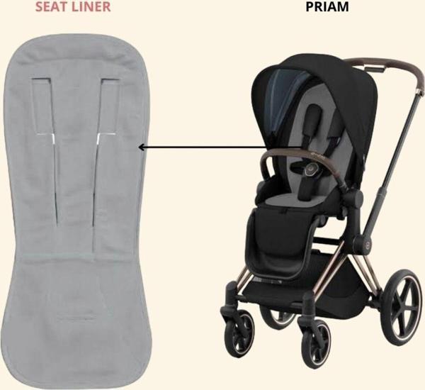 Perababy Bebek Arabası Minderi, Cybex Modellerle Tam Uyumlu Seat Liner - Image 1