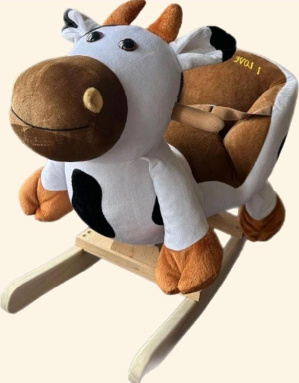 Perababy Sallanabilen Ayaklı Pelüş İnek (Masif Denge Oyuncağı) - Image 1