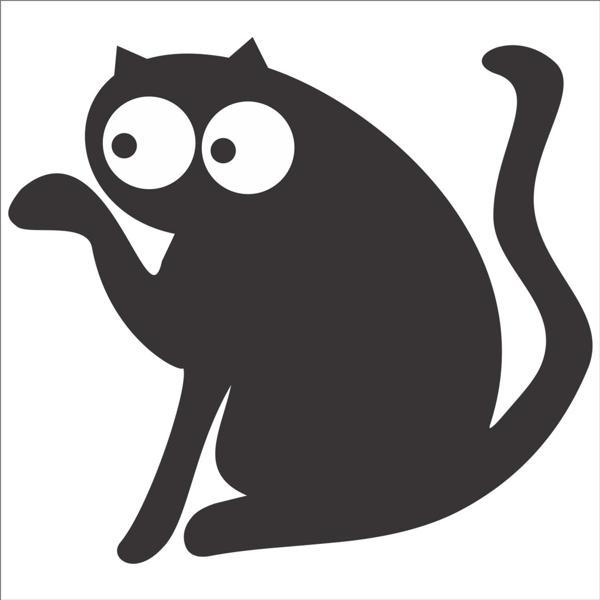 KEDİ FOLYO STİCKER 20cm uzunluk - Image 1