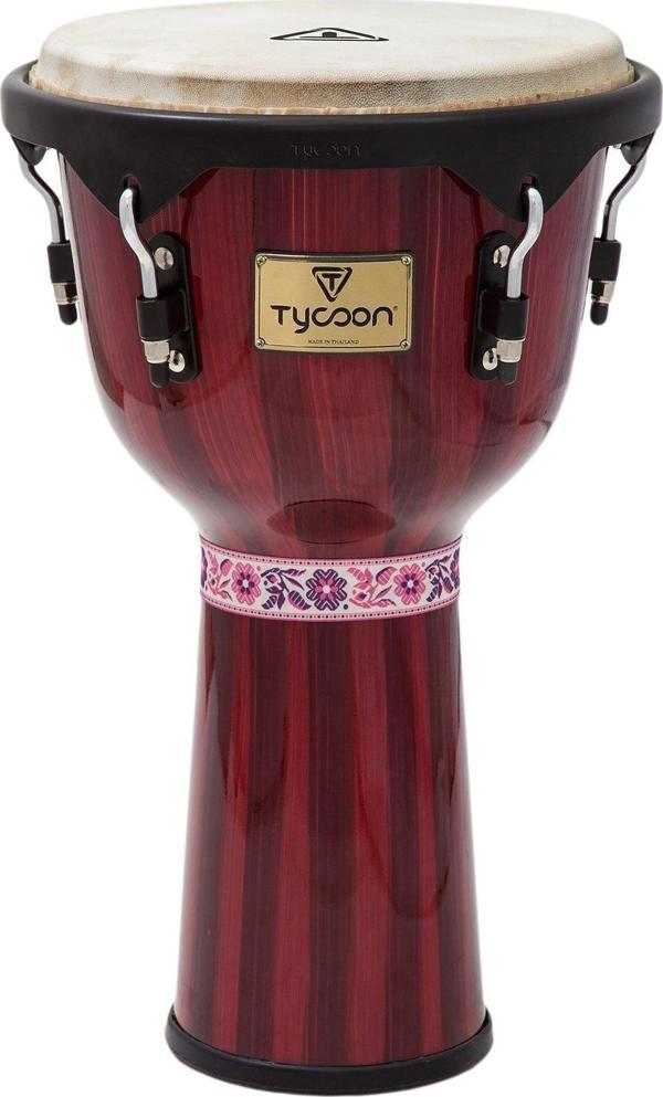 Tycoon 12'' Artist Handpainted Red Djembe (TJ72BHPR) - Image 1