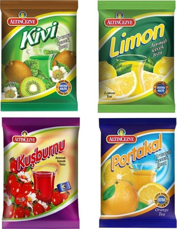 Altıncezve 4lü Paket Kivi Limon Kuşburnu Portakal 250 Gr İçecek Tozu - Image 1