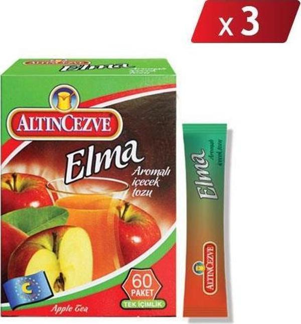 Altıncezve Elma Aromalı Tek İçimlik İçecek Tozu 40 x 1.5 Gr - 3LÜ PAKET - Image 1