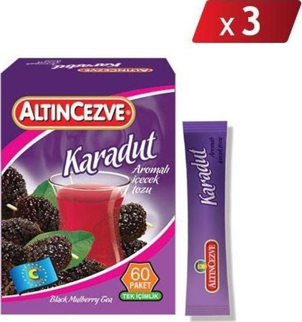 Altıncezve Karadut Aromalı Tek İçimlik İçecek Tozu 40 x 1.5 Gr - 3LÜ PAKET - Image 1