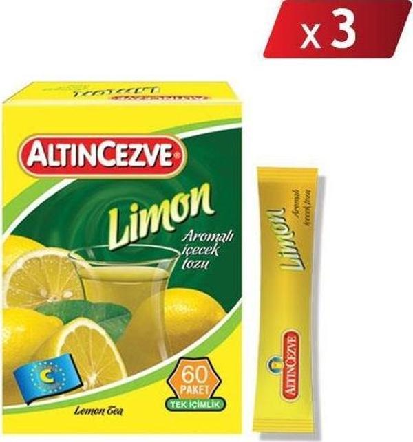 Altıncezve Limon Aromalı Tek İçimlik İçecek Tozu 40 x 1.5 Gr - 3LÜ PAKET - Image 1
