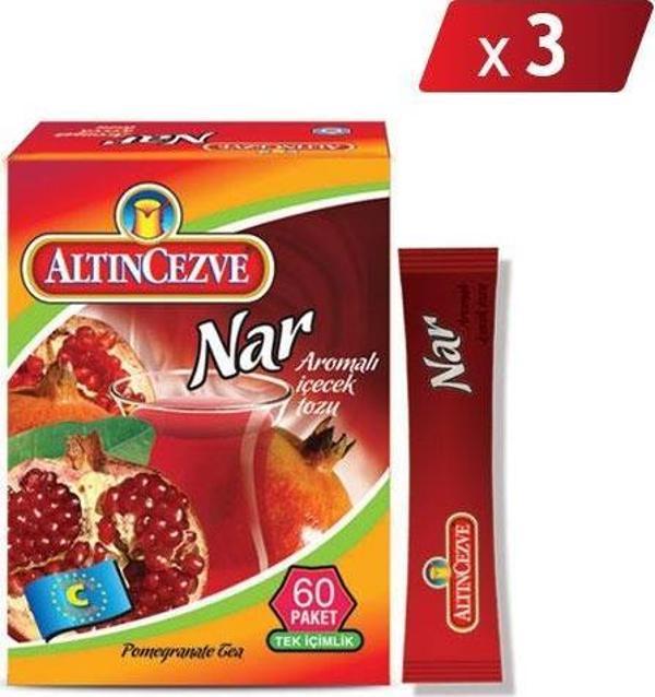 Altıncezve Nar Aromalı Tek İçimlik İçecek Tozu 40 x 1.5 Gr - 3LÜ PAKET - Image 1