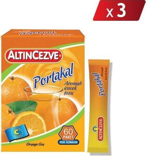 Altıncezve Tek İçimlik Portakal Aromalı İçecek Tozu 40 x 1.5 Gr - 3LÜ PAKET - Image 1