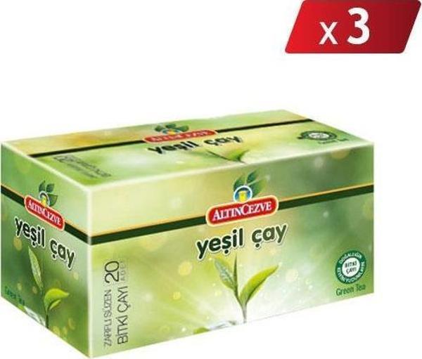 Altıncezve Yeşil Süzen Poşet Çay 20 x 2 Gr - 3LÜ PAKET - Image 1