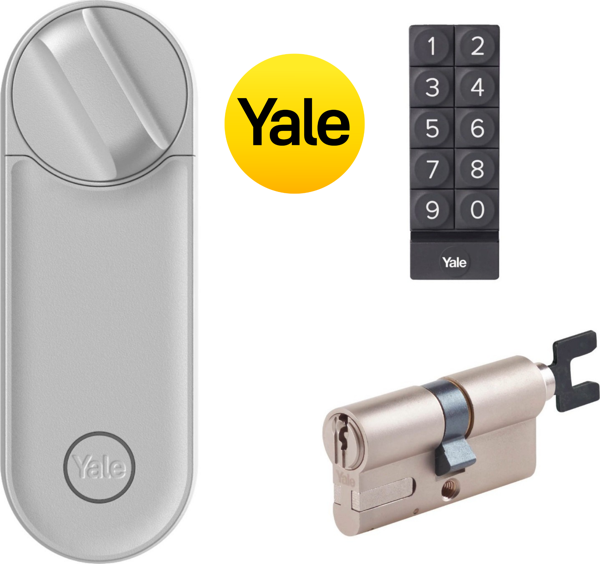 Linus® Set - Akıllı Kilit L2 Gümüş, Ayarlanabilir Silindir ve Akıllı Tuş Takımı Airbnb Müthiş Ürün Uzaktan Açılabilir - Image 1