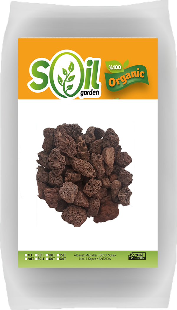 Soil garden Pomza 20  lt 10-15 mm AKVARYUM TAŞI Lav Kırığı Ponza Taşı Pomza Taşı Akvaryum Taşı Tüf Cüruf - Image 1
