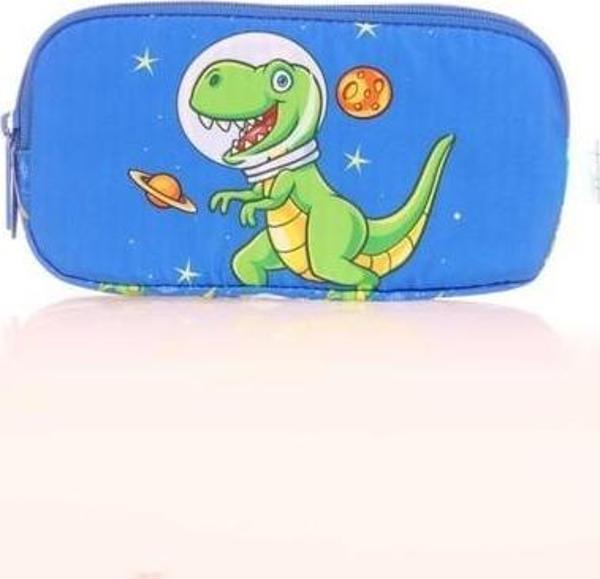 Kaukko Kids 3 Bölmeli Kalem Çantası Toys Dinosaur Mavi L8173 - Image 1