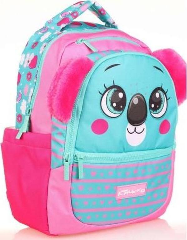 Kaukko Kids Sevimli Koala Yeşil Kız Çocuk Okul Sırt Çantası - Image 1