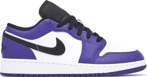 NİKE AİR JORDAN 1 LOW COURT PURPLE KADIN SNEAKER AYAKKABI-553560-500 - Image 1