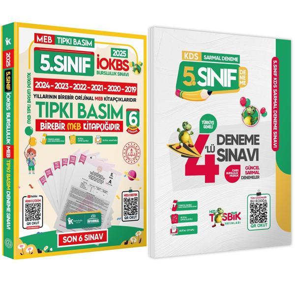 2025 5.Sınıf YENİ SİSTEM İOKBS BURSLULUK Tıpkı Basım ve Sarmal Deneme Seti Türkiye Geneli D. Çözümlü - Karakutu Yayınları - Image 1