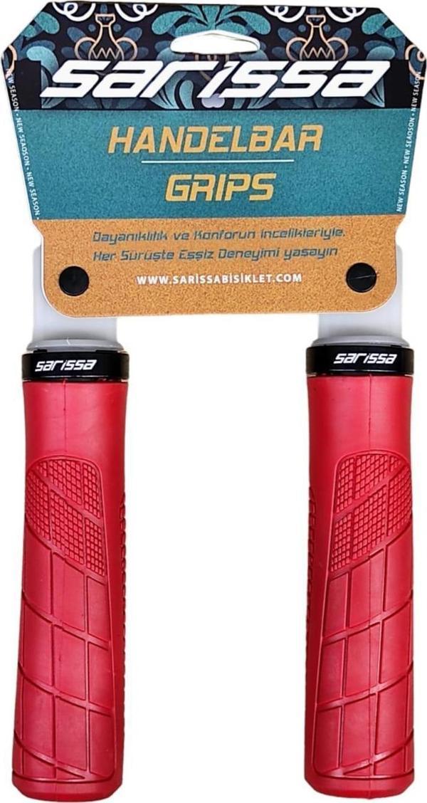 SARİSSA PVC Elcik Ergonomik Destekli Yapı Kolay Kavrama Kaymaz Bisiklet Elciği Kırmızı - Image 1