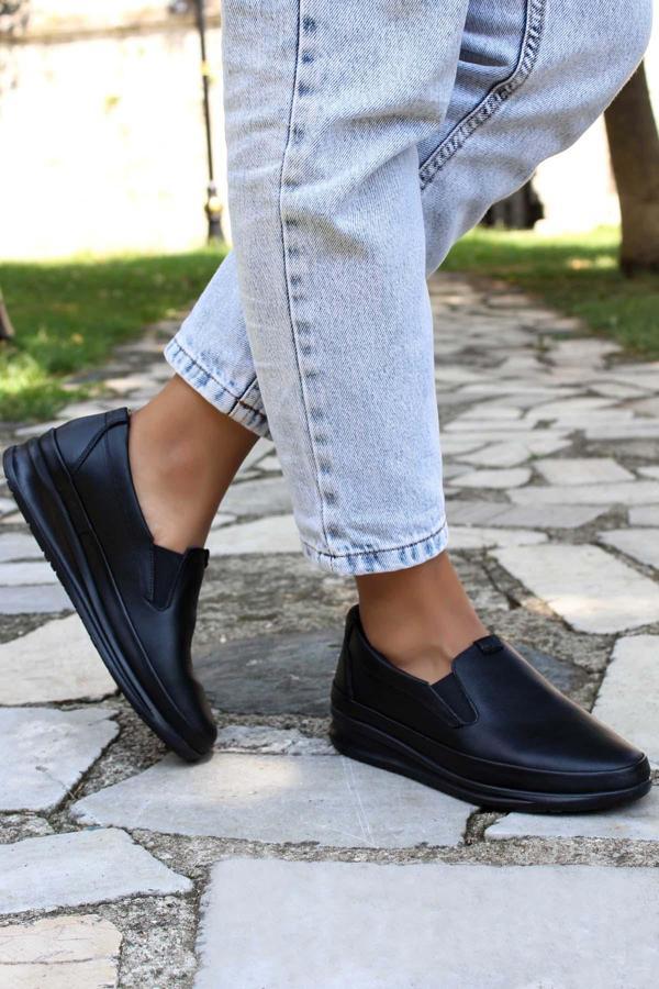 Hakiki Deri Kadın Babet Ayakkabı 864ZA1201 - Image 1