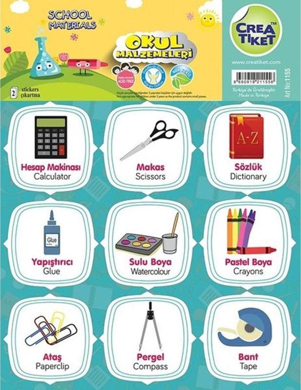 Crea Tiket Ceraworld Okul Malzemeleri Etiket 1155 - Image 1