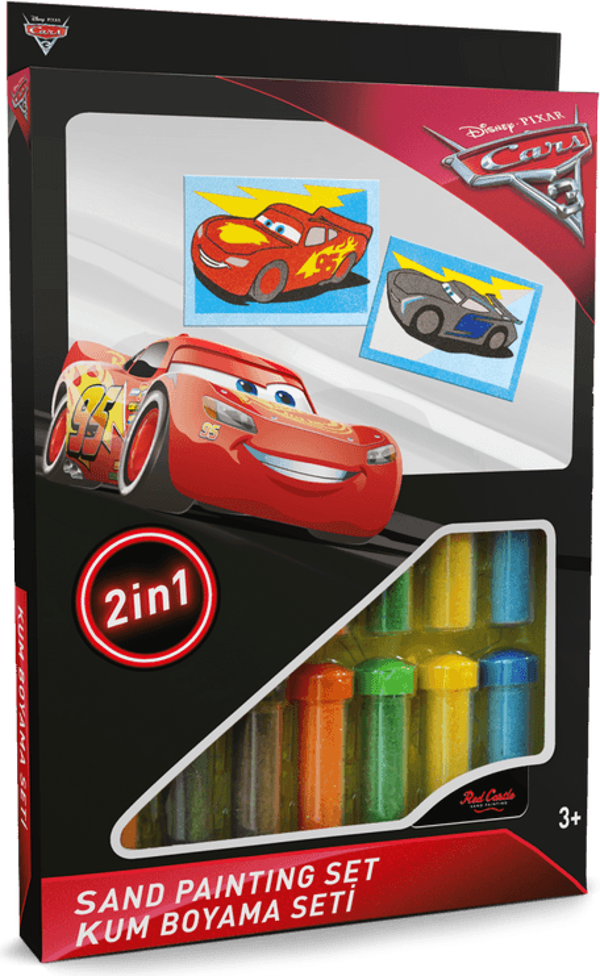 Disney Cars 3 Şimsek McQuenn & Jackson Eğitici ve Eğlenceli Kum Boyama Seti-Red Castle DS-30 - Image 1