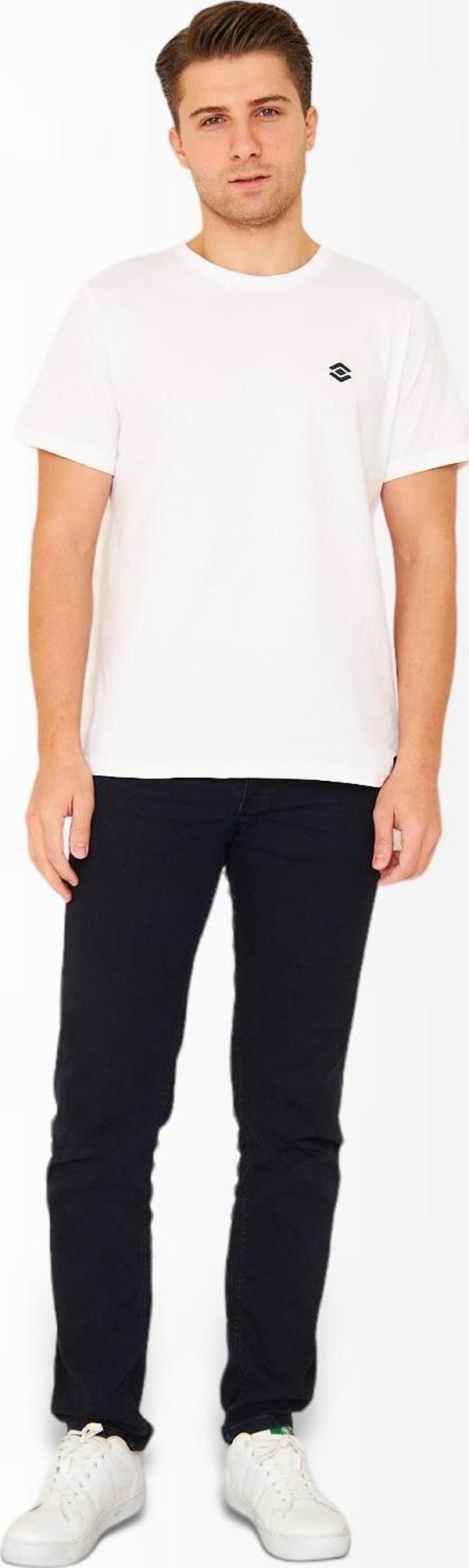Scooter Kısa Kollu Bisiklet Yaka Beyaz Erkek Tshirt M1401TB - Image 1