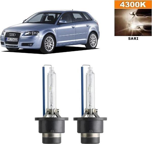 3 Tıkla Audi A3 8P1 2004-2008 D2S / D2R 4300K Sarı HID Xenon Ampul 2 Adet - Image 1