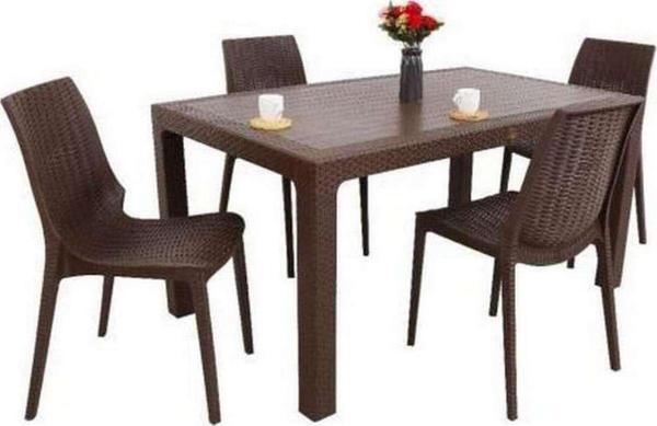 Elit Rattan 90x150 4 kişilik Nirvana Sandalye Masa Takımı - Image 1