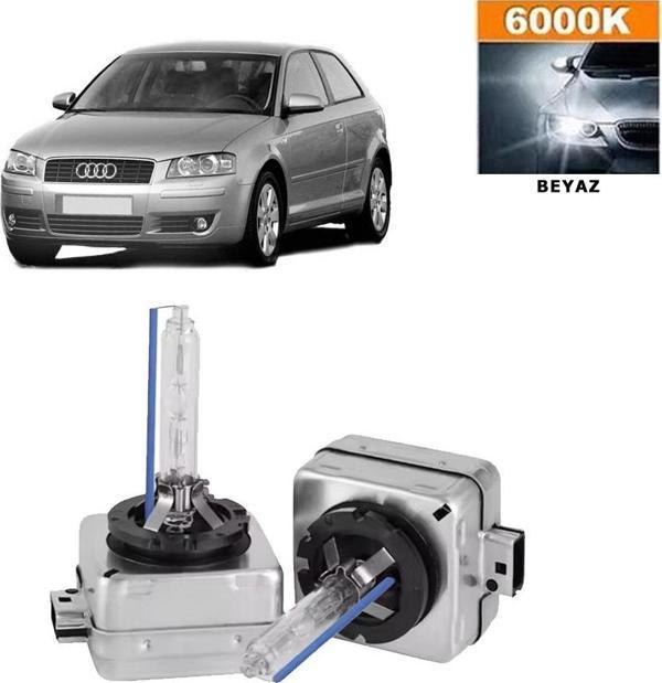 3 Tıkla Audi A3 8P1 2008-2012 D3S / D3R 6000K Beyaz HID Xenon Ampul 2 Adet - Image 1