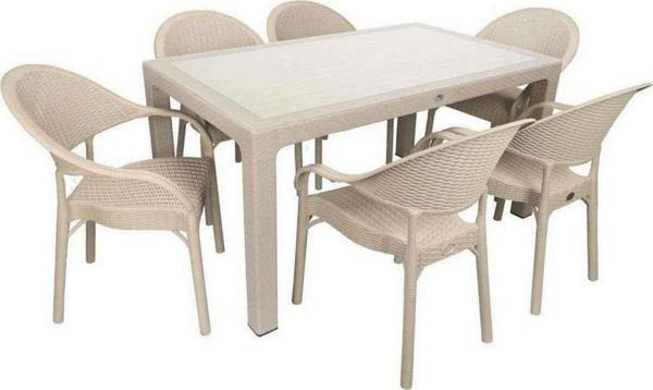 Elit Rattan 90x150 Eylül Koltuk Camlı Masa Takımı - Image 1