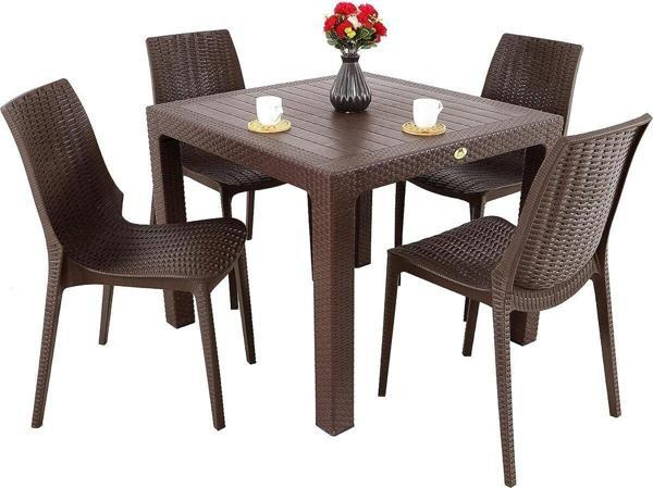 Elit Rattan 90x90 Nirvana Sandalye Masa Takımı - Image 1