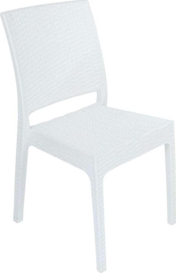 Elit Rattan Sandalye (6 adet) Beyaz - Image 1
