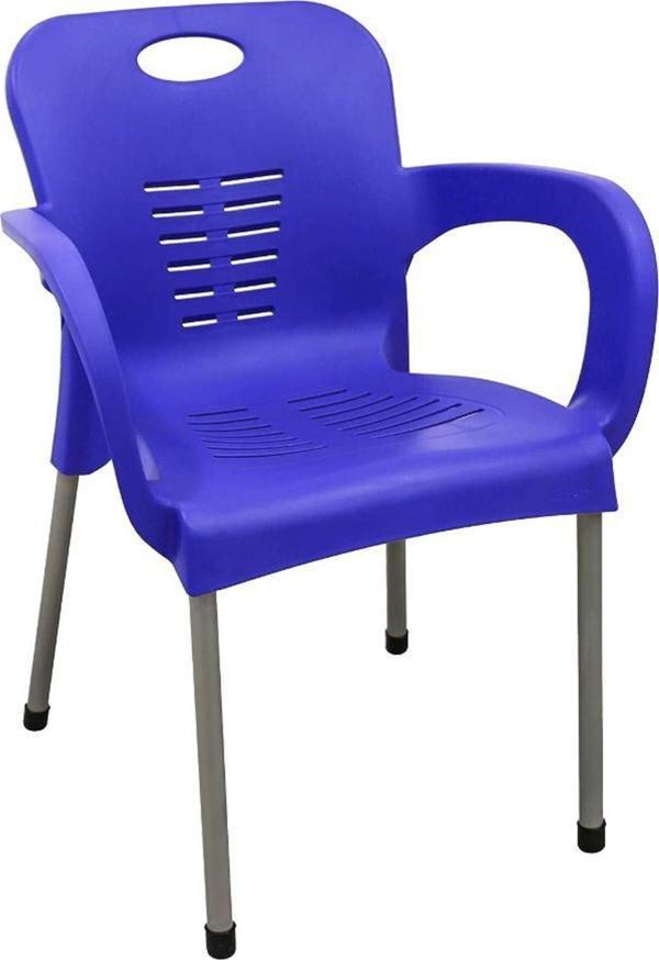 Nil Koltuk (6 Adet) Demir Ayaklı Mavi - Image 1