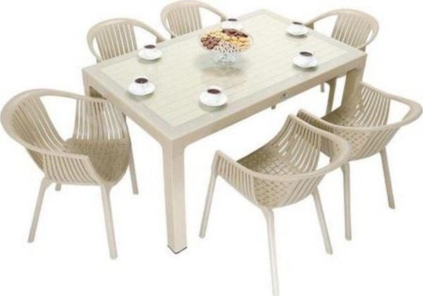 Wood 90x150 Roma Koltuk Camlı Masa Takımı - Image 1