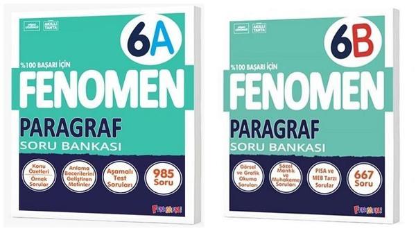 Fenomen Okul 2025 6. Sınıf Paragraf A + B Serisi Soru Seti 2 Kitap - Image 1