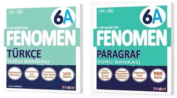 Fenomen Okul 2025 6. Sınıf Türkçe + Paragraf A Serisi Soru Seti 2 Kitap - Image 1