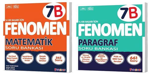 Fenomen Okul 2025 7. Sınıf Matematik + Paragraf B Serisi Soru Seti 2 Kitap - Image 1
