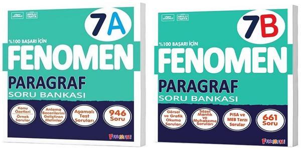 Fenomen Okul 2025 7. Sınıf Paragraf A + B Serisi Soru Seti 2 Kitap - Image 1