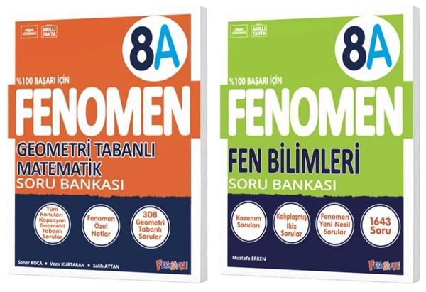 Fenomen Okul 2025 8. Sınıf Fen Bilimleri + Geometri Tabanlı A Serisi Soru Bankası Seti 2 Kitap - Image 1