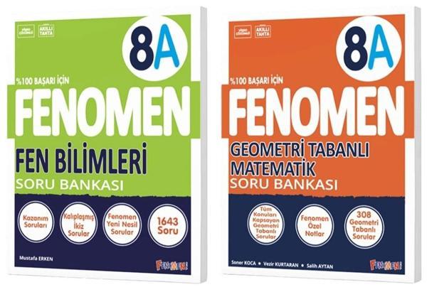 Fenomen Okul 2025 8. Sınıf Fen Bilimleri + Geometri Tabanlı A Serisi Soru Bankası Seti 2 Kitap - Image 1