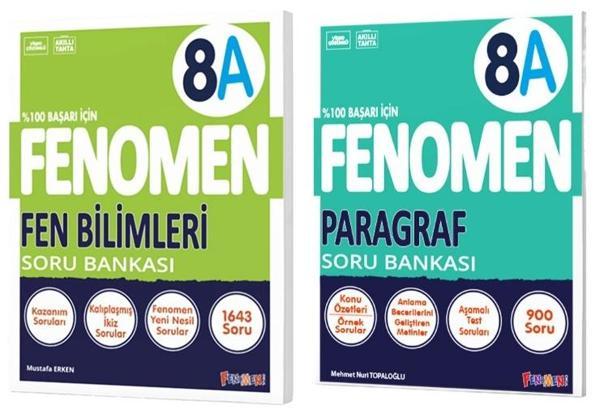 Fenomen Okul 2025 8. Sınıf Fen Bilimleri + Paragraf A Serisi Soru Bankası Seti 2 Kitap - Image 1