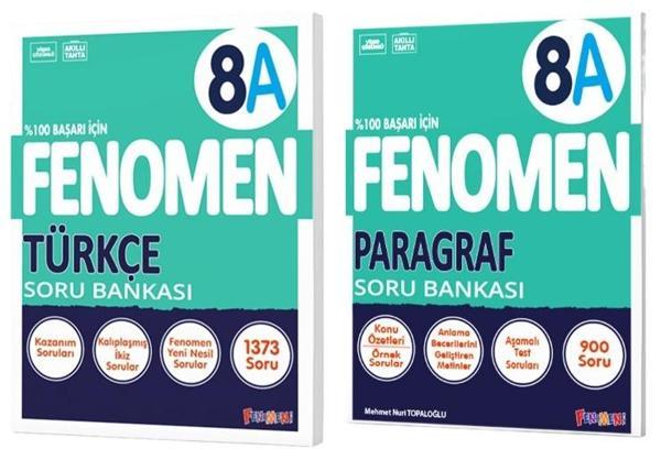 Fenomen Okul 2025 8. Sınıf Türkçe + Paragraf A Serisi Soru Bankası Seti 2 Kitap - Image 1