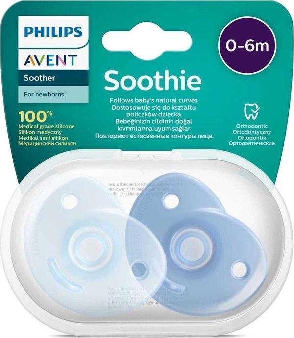 Philips Avent Soothie Ortodontik Saklama Kutulu 2Li Emzik 0-6 Ay - Erkek - Image 1