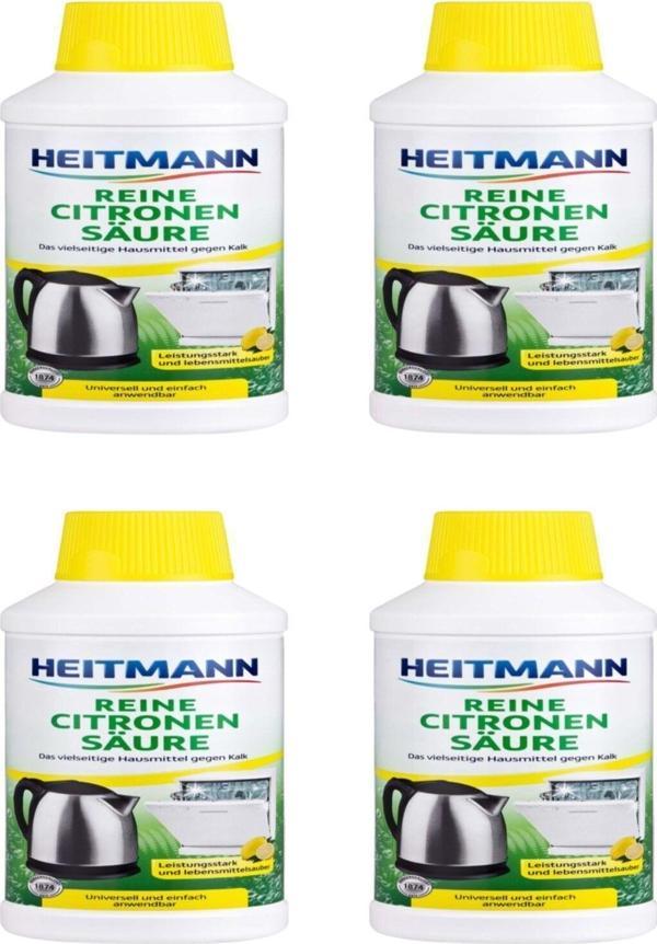Heitmann Biyo Saf Limon Asidi, Banyo Ve Mutfak Için Kireç Çözücü Ve Yüzey Temizleyici Sıvı 500 Ml x 4 Adet - Image 1
