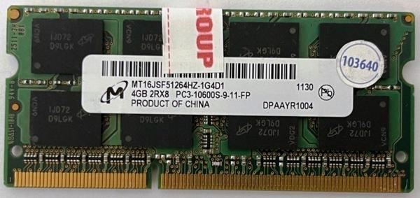 Micron Mt16Jsf51264Hz-1G4D1 4 Gb Ddr3 1333 Mhz Cl9 Notebook Ram - Image 1