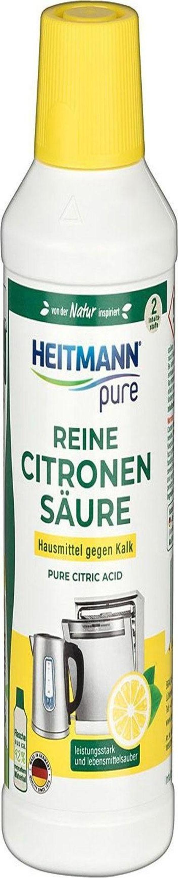 Heitmann Pure Biyo Saf Limon Asidi, Banyo Ve Mutfak Için Kireç Çözücü Ve Yüzey Temizleyici Sıvı 500 Ml - Image 1