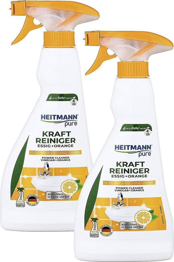 Heitmann Pure Güçlü Yüzey Temizleyici Sirke + Portakal 500 Ml x 2 Adet - Image 1